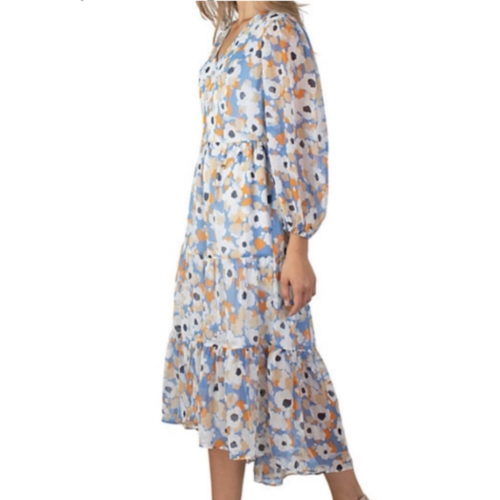 NWT Joei Floral Boho Chic Tiered Midi Dress S